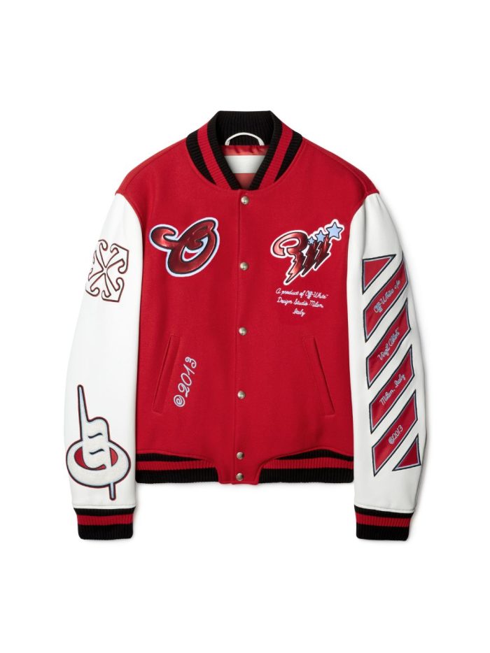 Off White Scorpio Lea Wool Varsity Jkt