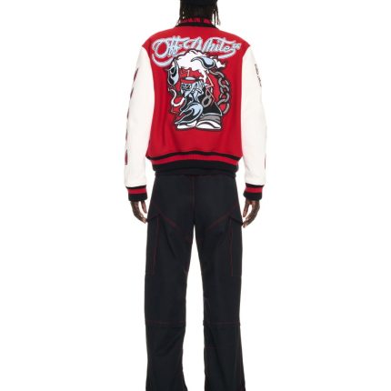 Off White Scorpio Lea Wool Varsity Jkt