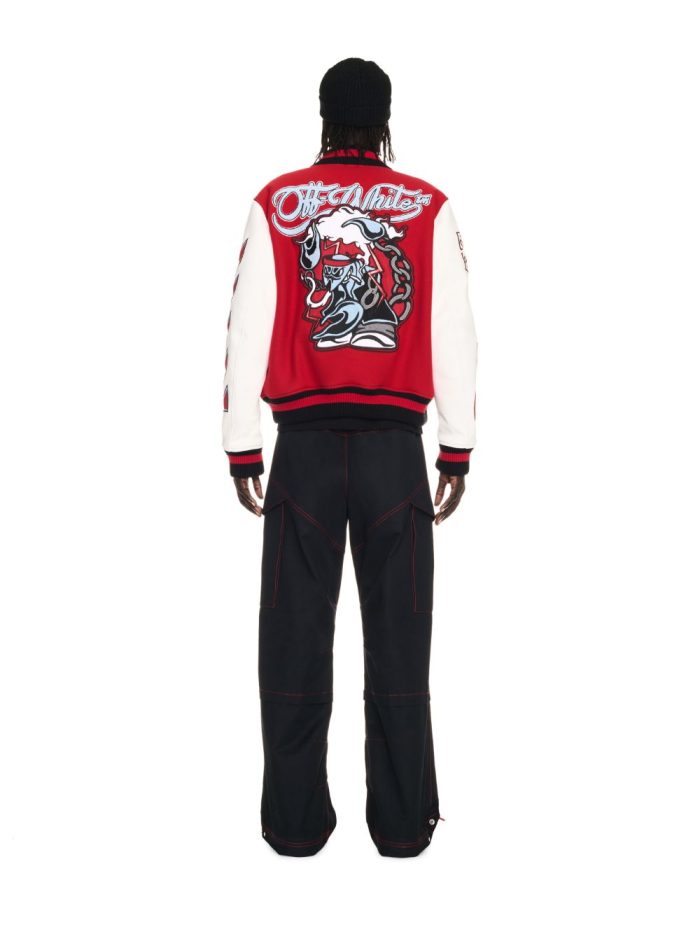 Off White Scorpio Lea Wool Varsity Jkt