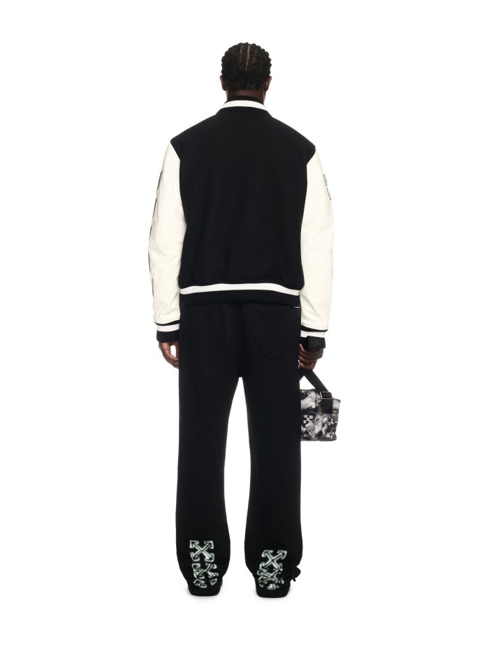 Off White Wool Varsity Jacket