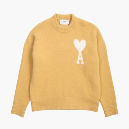 Pull col rond adc ecru Mustard