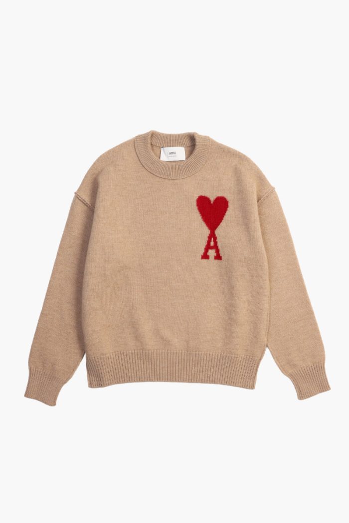 Pull col rond ami de coeur Camel