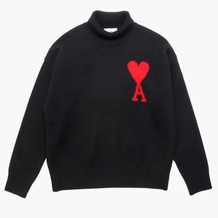 Pull oversize col cheminee ami Black