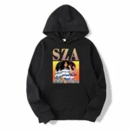SZA Merch Black SOS Fleece Hoodie