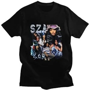 SZA Merch Black SOS Music Album Tee