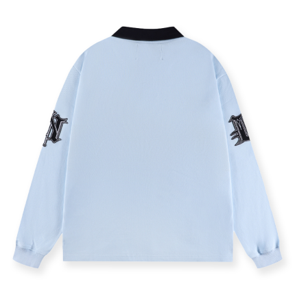 Unknown Academy LS Polo Hoodie – Baby Blue