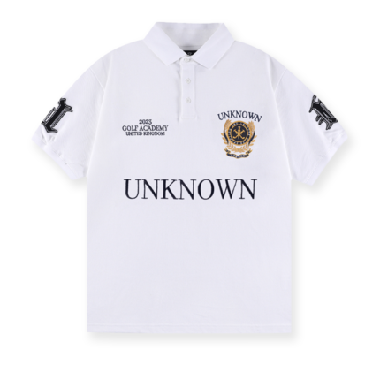 Unknown Academy Polo T-Shirt – White