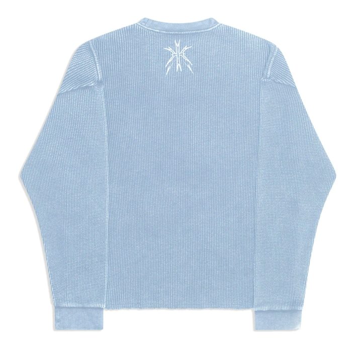 Unknown Blue Washed Waffle Long sleeve