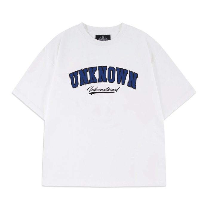 Unknown College Logo Tee – White