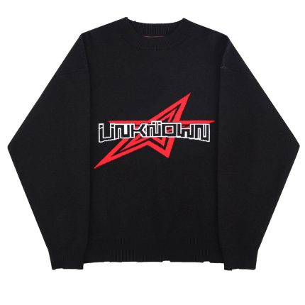 Unknown Distressed Cairo Knit – Black