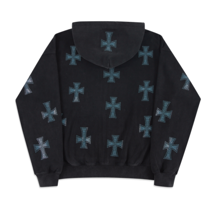 Unknown Dragger Rhinestone Hoodie – Black