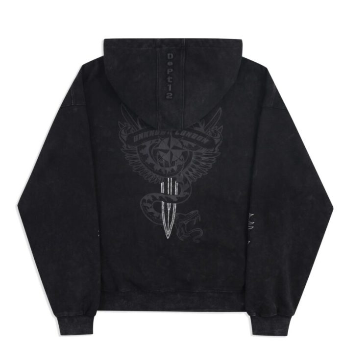 Unknown Graphic Dagger Hoodie – Black