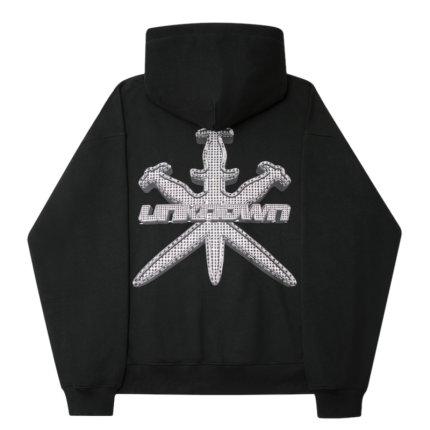 Unknown Iced Out Dagger Hoodie – Black