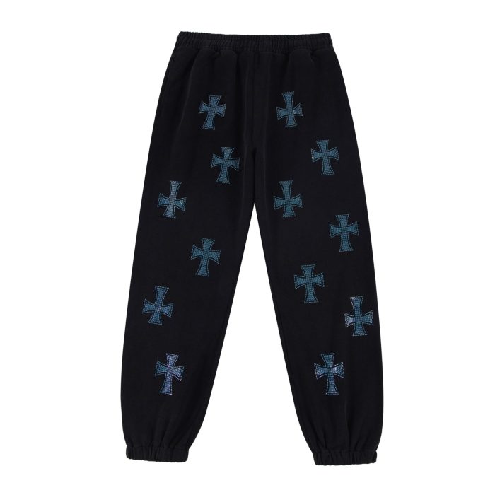 Unknown London Rhinestone Joggers -Black