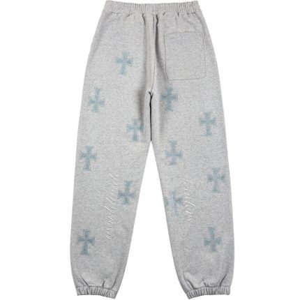 Unknown London Rhinestone Joggers – Grey