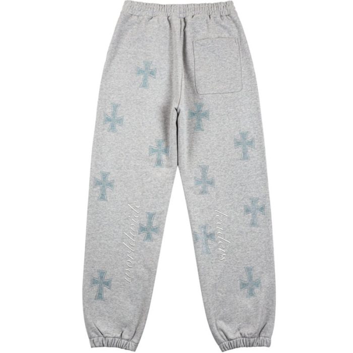 Unknown London Rhinestone Joggers – Grey