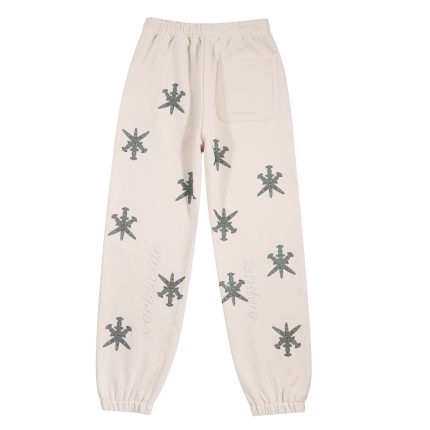 Unknown London Rhinestone Joggers – Off White