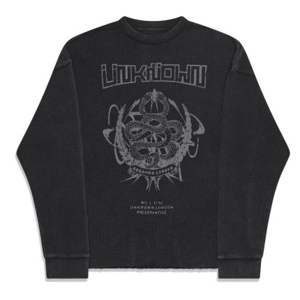 Unknown London Waffle Longsleeve – Black