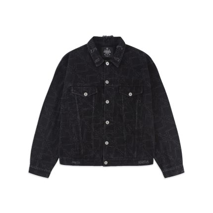Unknown Monogram Denim Jacket – Black