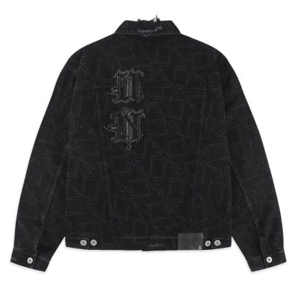 Unknown Monogram Denim Jacket – Black