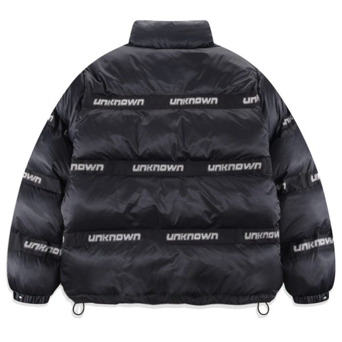 Unknown Studded Puffer Jacket – Black