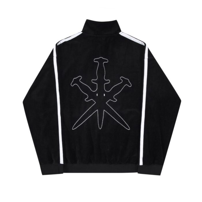 Unknown Velour Track Jacket – Black