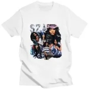White SZA Merch SOS Music Album T-Shirt