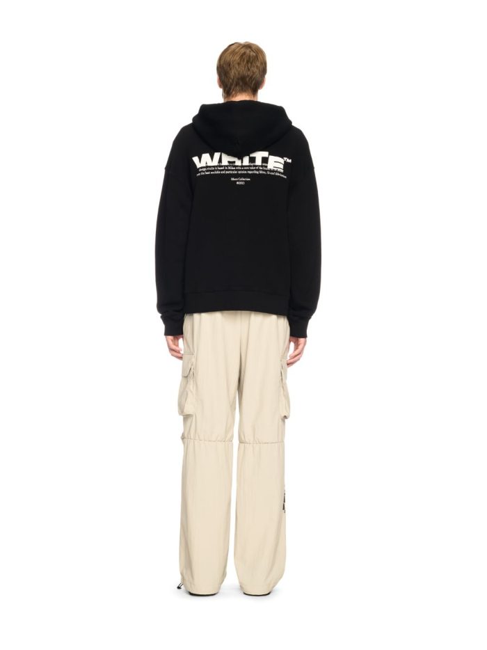 black off split hoodie