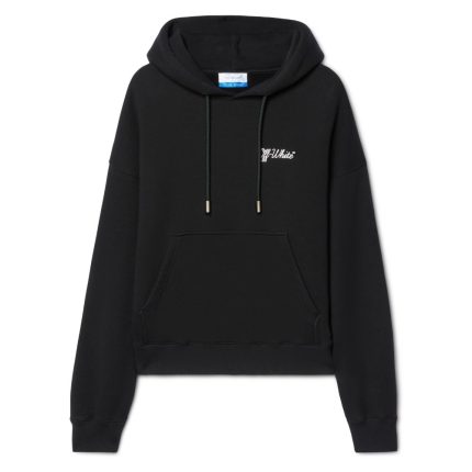 black script hoodie