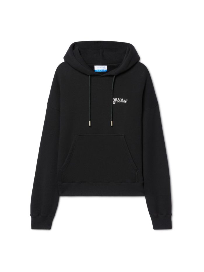 black script hoodie