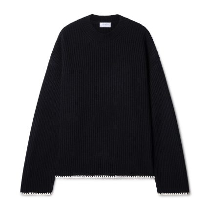 contrast trim knit turtleneck