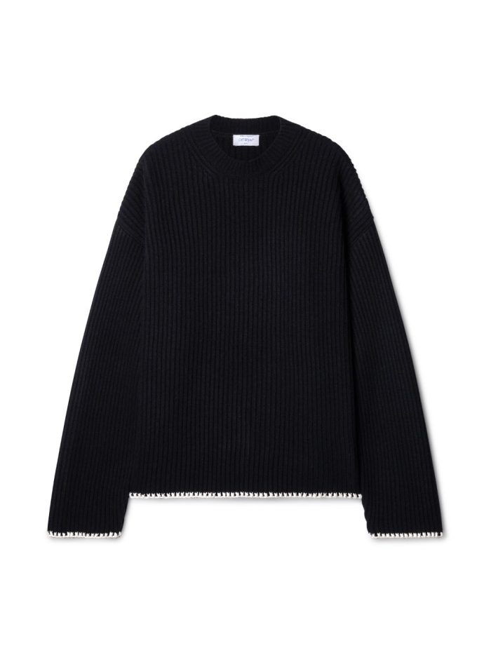 contrast trim knit turtleneck
