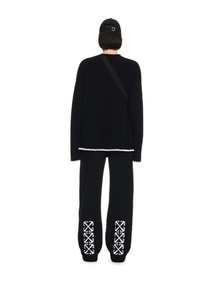 contrast trim knit turtleneck