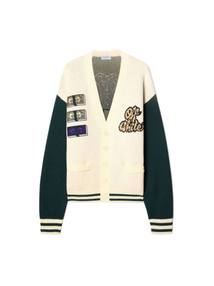 crystal cash varsity cardigan