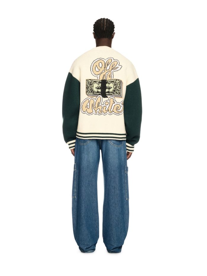 crystal cash varsity cardigan