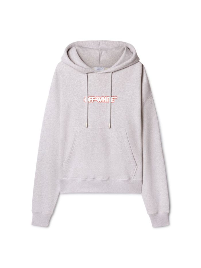 light grey round logo skate hoodie