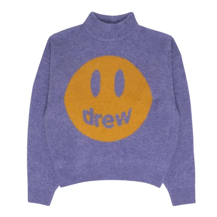 Drew House Mascot Funnel Neck Sweater Heather Amethyst