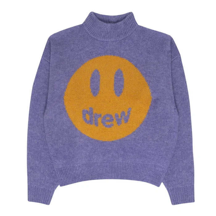 Drew House Mascot Funnel Neck Sweater Heather Amethyst