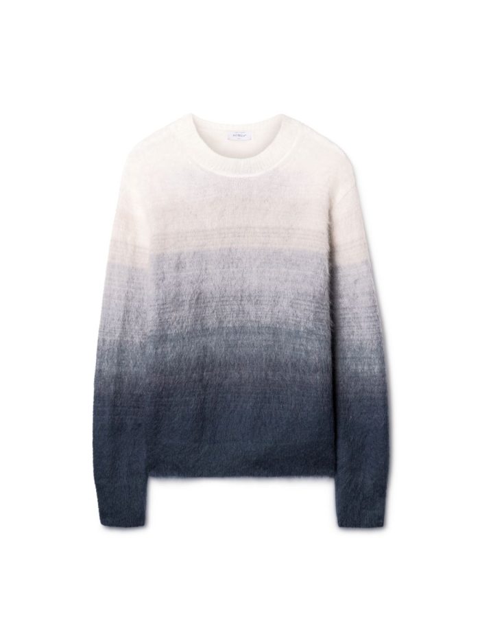 mohair arrow gradient knit crewneck