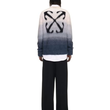 mohair arrow gradient knit crewneck