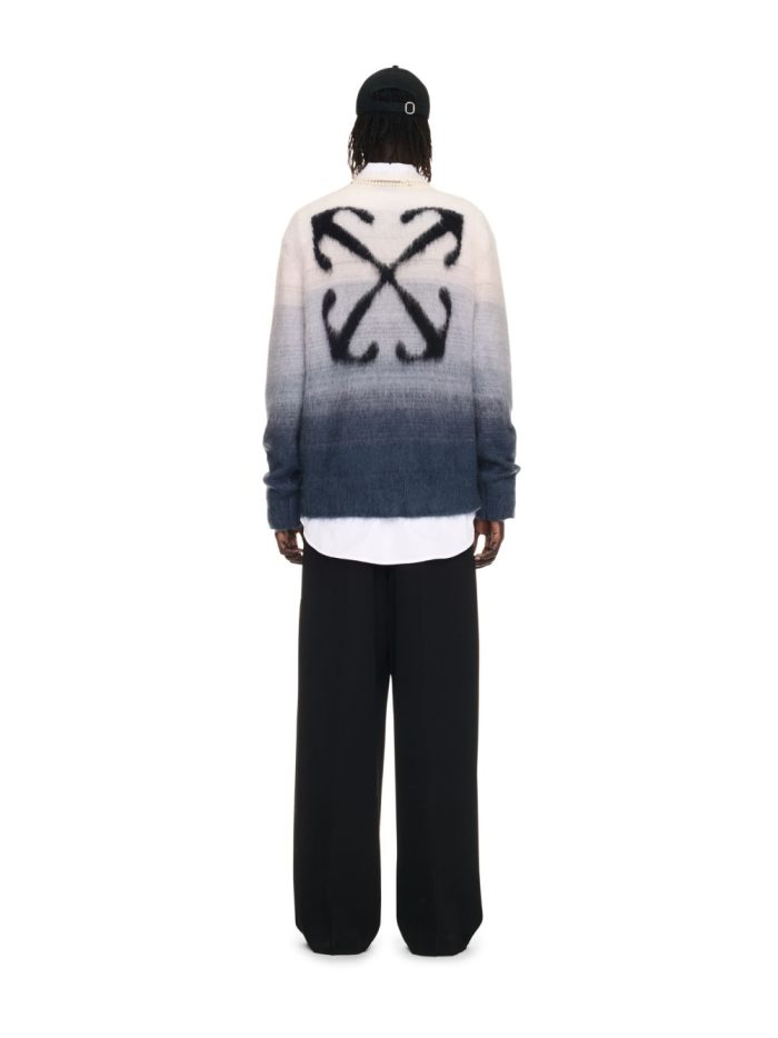 mohair arrow gradient knit crewneck