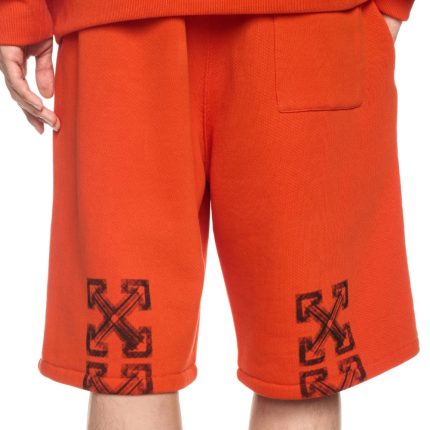 orange vibe arrow sweat shorts