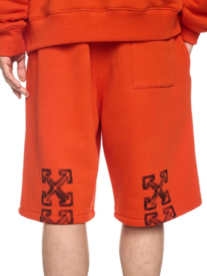 orange vibe arrow sweat shorts