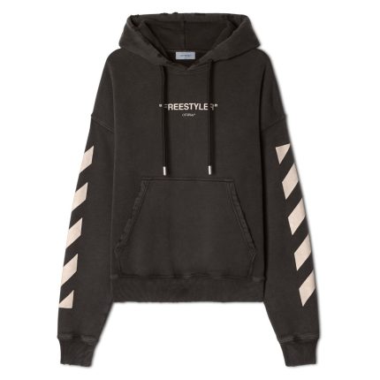 skate black diag hoodie
