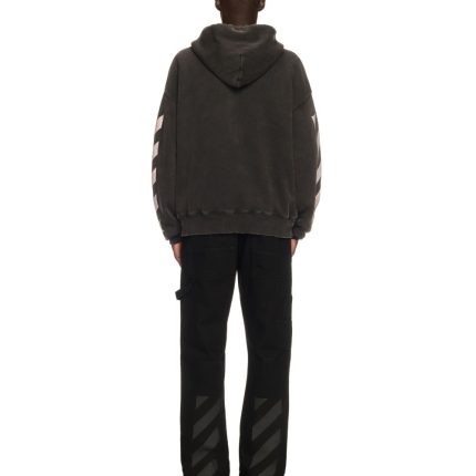 skate black diag hoodie