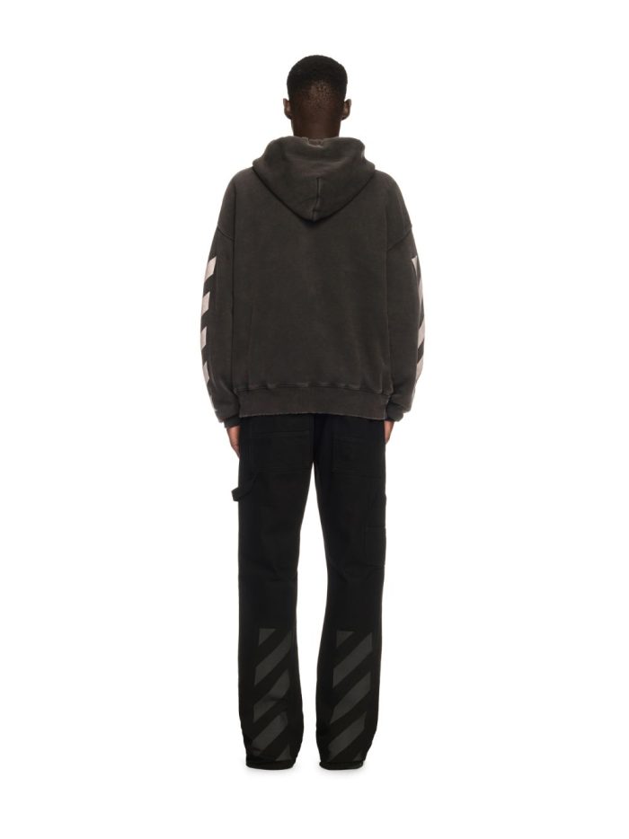 skate black diag hoodie