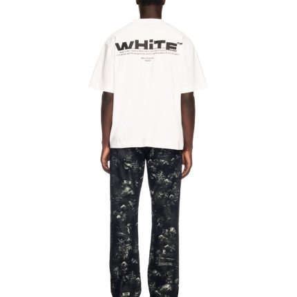 white off split t-shirt