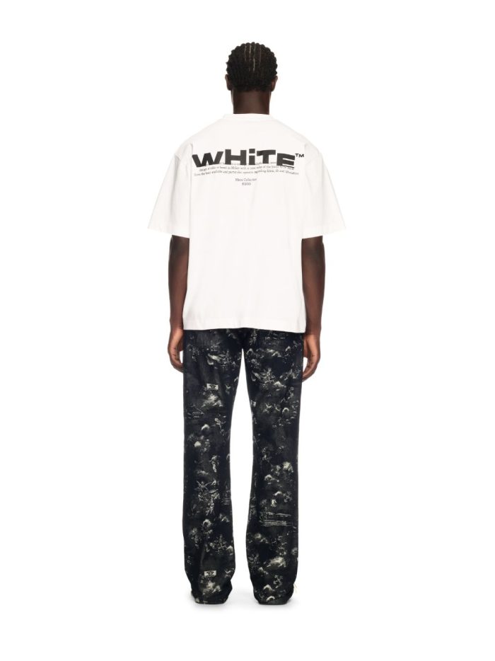 white off split t-shirt