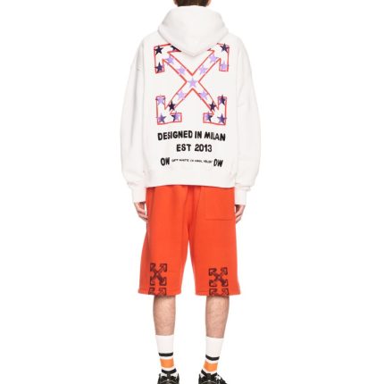 white starry arrow hoodie