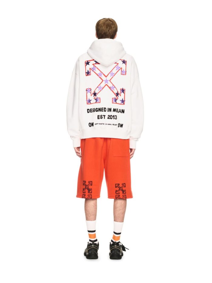 white starry arrow hoodie